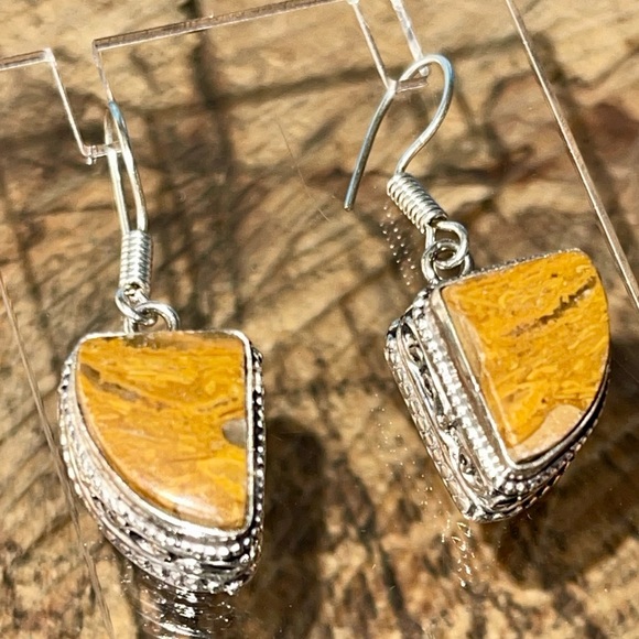 Picture Jasper Earrings 1 1/4” - Picture 4 of 9